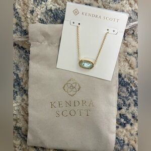 2 Kendra Scott Gold Necklaces with Aqua Stone & cobalt stone